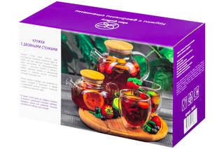 Набор из двух кружек 350 мл 'Crystal glass' с двойными стенками 8