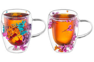 Набор из двух кружек 350 мл 'Crystal glass' с двойными стенка...