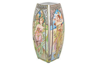 Ваза 2 л, 11х11х25 см 'Времена года' квадрат, NEW BONE CHINA