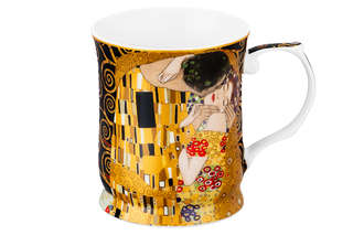 Кружка 400 мл 'Поцелуй на черном', фарфор NEW BONE CHINA