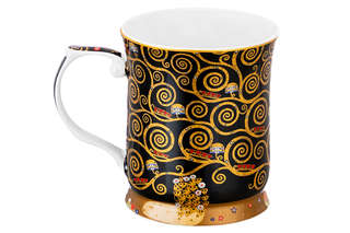 Кружка 400 мл 'Поцелуй на черном', фарфор NEW BONE CHINA 3