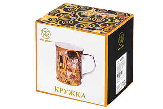 Кружка 400 мл 'Поцелуй на черном', фарфор NEW BONE CHINA 7