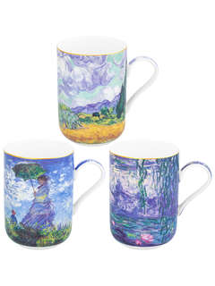 Набор из трех кружек 350 мл 'Импрессионизм' (В.Ван Гог: Водян...