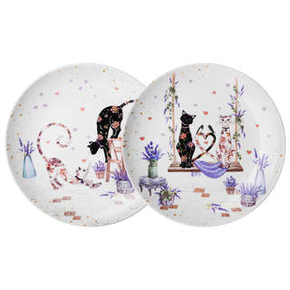 Набор тарелок закусочных 20 см 'Лавандовые коты', Lefard