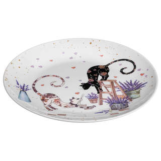 Набор тарелок закусочных 20 см 'Лавандовые коты', Lefard 4