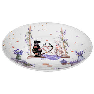 Набор тарелок закусочных 20 см 'Лавандовые коты', Lefard 5