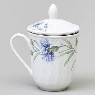 Кружка заварочная 350 мл 'Васильки' с крышкой и ситом, Lefard 2