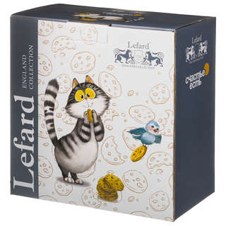 Набор посуды 3 предмета 'Счастье есть': салатник 15 см 600 мл, тарелка 20 см, кружка 400 мл, Lefard  6