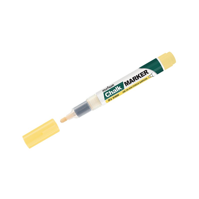 Маркер меловой (жидкий) желтый 3мм MunHwa 