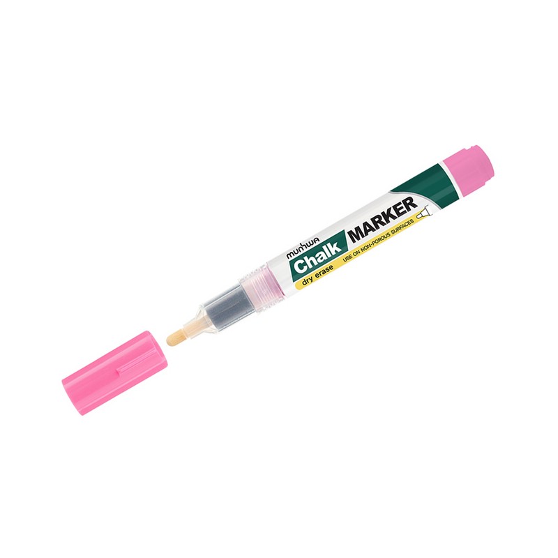 Маркер меловой (жидкий) розовый 3мм MunHwa 