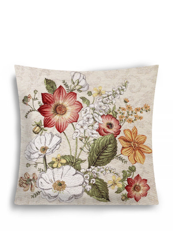 Наволочка декоративная 'Цветник на даче' 44х44 см, гобелен, Le Gobelin