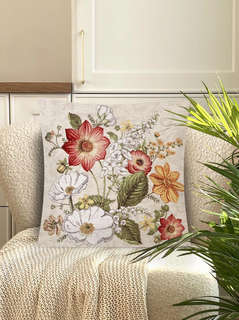 Наволочка декоративная 'Цветник на даче' 44х44 см, гобелен, Le Gobelin 3