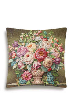 Наволочка декоративная 'Ноктюрн, камелии' 44х44 см, гобелен, ...