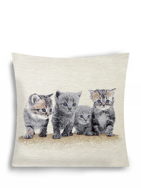 Наволочка декоративная 'Котята (британец) 44х44 см, гобелен, Le Gobelin