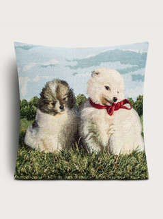 Наволочка декоративная 'Породы собак: два шпица' 45х45 см, го...