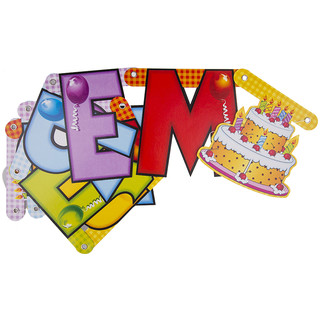 Гирлянда бумажная 'Поздравляем', 195x15 см Пати Бум, цвет мульти 2