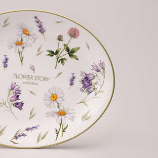 Блюдо овальное 32х26 см, Agness Flower Story, 358-2170 2