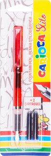 Ручка перьевая Carioca Stilo, цвет корпуса в ассортименте, 3 картриджа
