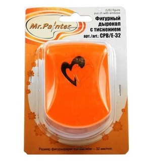 Дырокол фигурный Mr.Painter "Сердце" 3.2 см, арт.CPB/E-32
