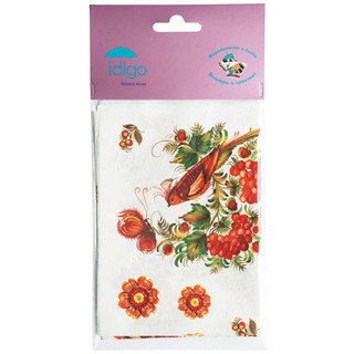 Декупажная карта на рисовой бумаге 'Цветы и птицы в рыжих тонах', 32 x 45 см Idigo