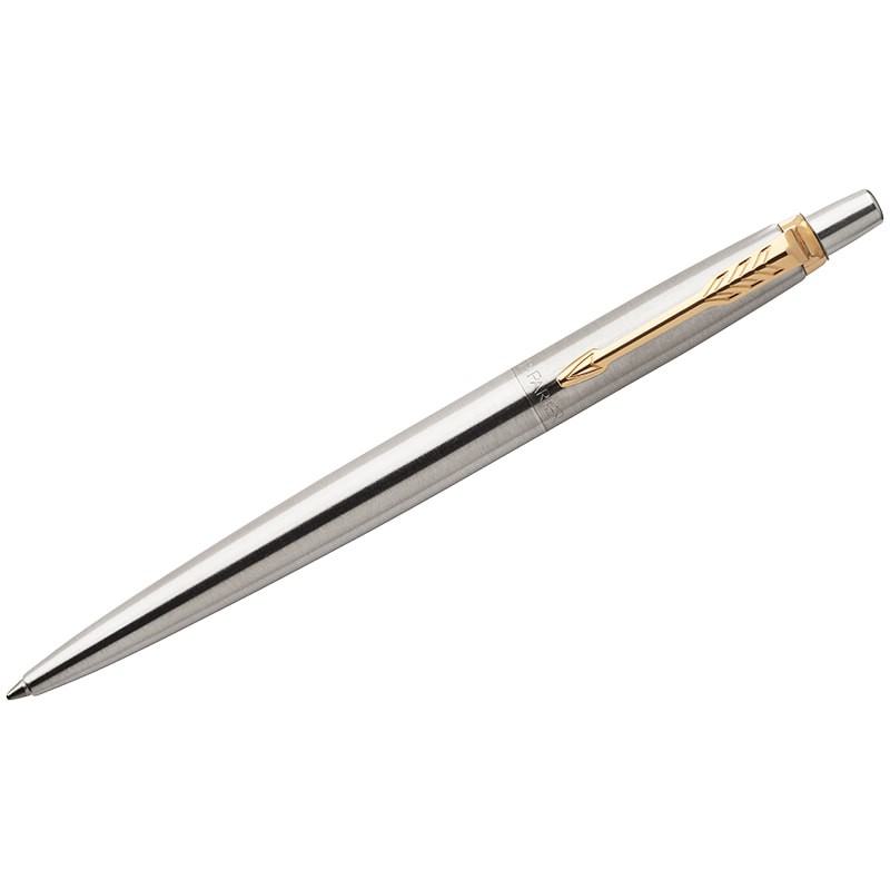 Ручка шариковая Parker 'Jotter Stainless Steel GT' синяя, 1.0 мм, в подарочной упаковке