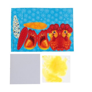 Набор для создания пасхального украшения 'Петушок' с перьями 3