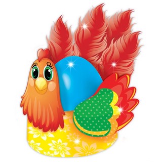 Набор для создания пасхального украшения 'Курочка' с перьями 1