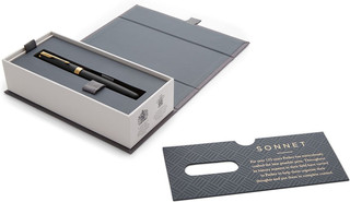 Parker Ручка перьевая Sonnet Matte Black GT 3