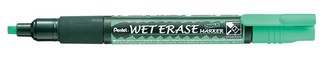 Маркер меловой Pentel WET ERASE на водной основе, перо пулевидное-скошенное 0.6-4 мм зеленый