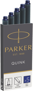 Parker Картридж с чернилами Quink Long для перьевой ручки цвет чернил синий 5 шт