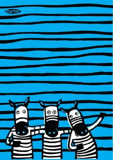 Тетрадь А5 40 листов, клетка "Зебры", переплет flexy