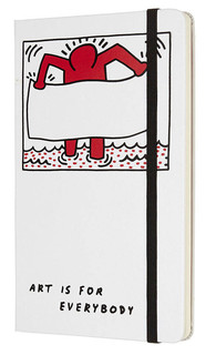 Записная книжка нелинованная Moleskine 'KEITH HARING' Large 130х210 мм 240 стр белый 6