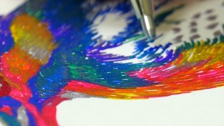 Ручка гелевая Pentel Hybrid Dual Metallic 1.0 мм, хамелеон (розовый / розовый металлик) 3