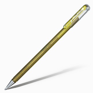 Ручка гелевая Pentel "Hybrid Dual Metallic" 1.0 мм, золотой + золотой металлик