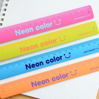 Линейка-браслет гибкая DELI, неоновая, 18 см 2