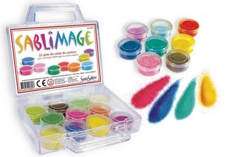 SentoSphere набор цветного песка для творчества в чемоданчике, 18 цветов, 890