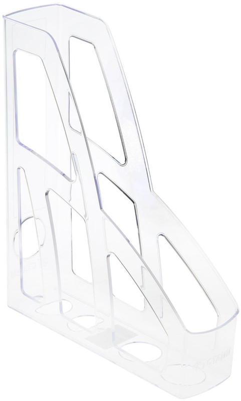 Лоток для бумаг вертикальный 'Лидер' прозрачный