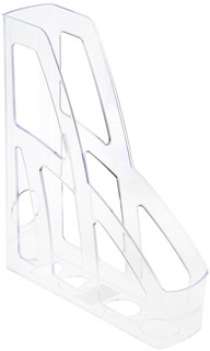 Лоток для бумаг вертикальный 'Лидер' прозрачный