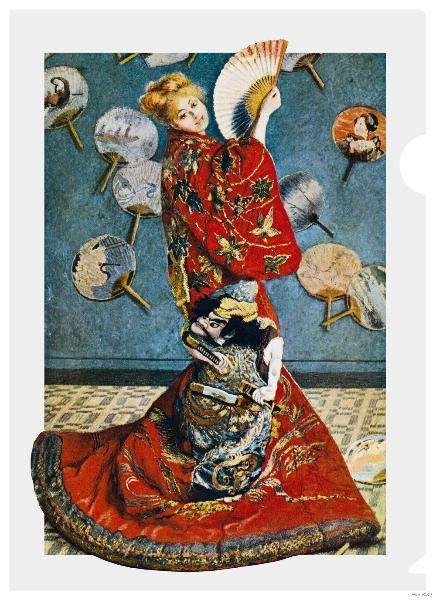 Папка-уголок А4 'Девушка с веером', Моне