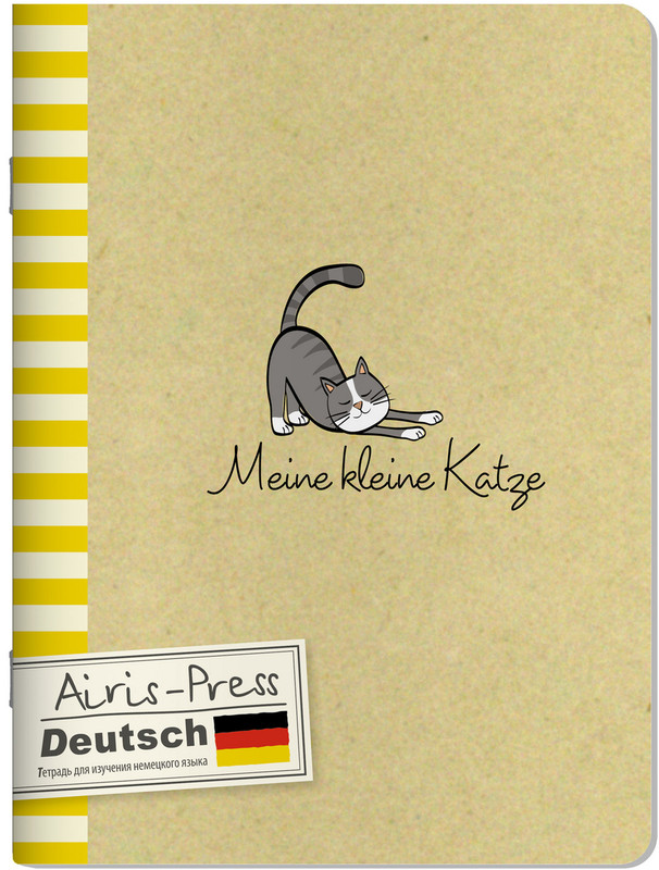 Тетрадь предметная. Немецкий язык Айрис-Пресс, цвет коричневый, желтый