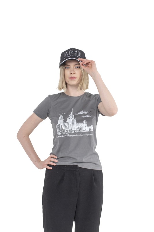 Футболка с видом главного здания МГУ имени М.В. Ломоносова