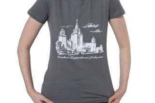 Футболка с видом главного здания МГУ имени М.В. Ломоносова 2