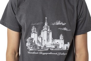 Футболка с видом главного здания МГУ имени М.В. Ломоносова 2