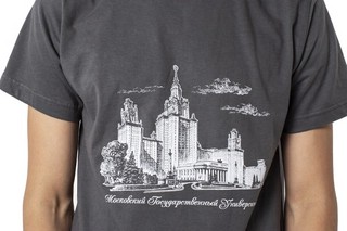 Футболка с видом главного здания МГУ имени М.В. Ломоносова 2
