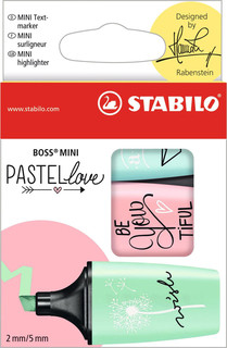 STABILO Набор маркеров BOSS MINI Pastel Love 3 цвета 07/03-57
