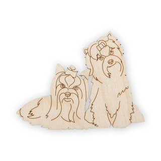 Заготовка для творчества 'Влюблённые йорки', фанера Mr.Carving