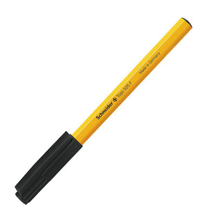 Ручка шариковая Schneider 'Tops 505 F' черная, 0.8 мм, оранжевый корпус