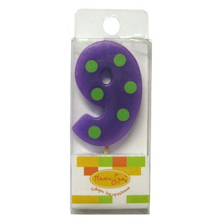 Свеча для торта Цифра 9, мини, 5 см