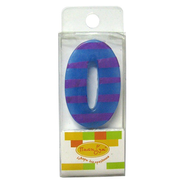 Свеча для торта Цифра 0, мини, 5 см