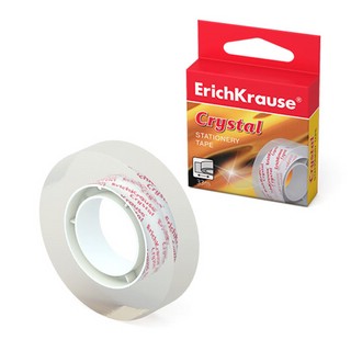 Клейкая лента ErichKrause Crystal, 12 мм х 33 м, прозрачная 1